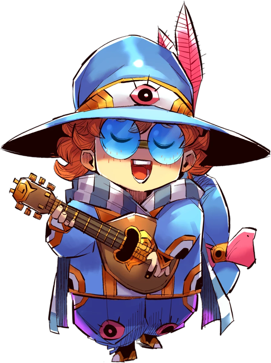 Brynn, the blue-hatted bard